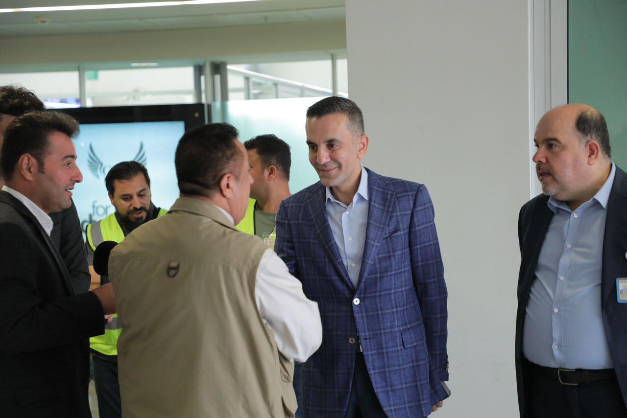 Director General of Erbil International Airport welcomes the first convoy of Kurdistan Region pilgrims 